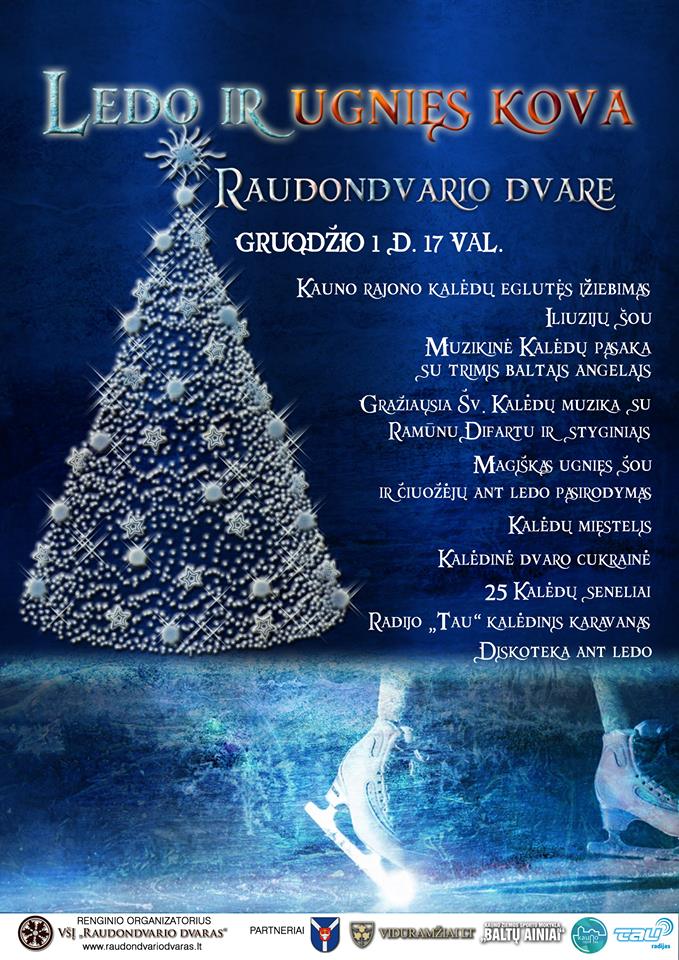 Kalėdų eglutės įžiebimo šventė Raudondvario dvare!